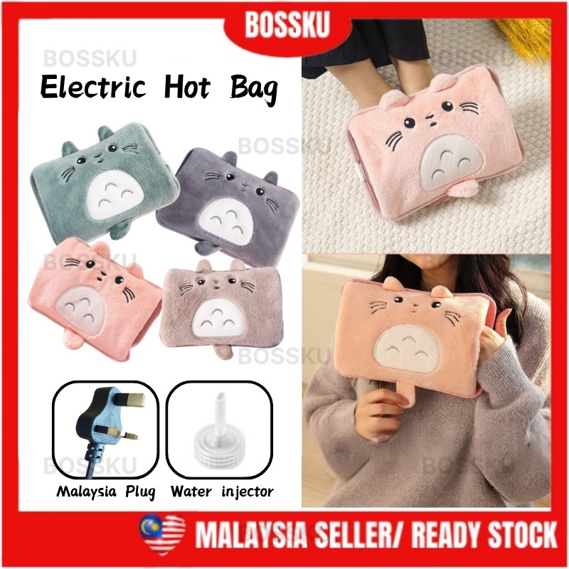 Bossku Portable Ball Eye Totoro Hot Water Bag Warm Water Bag Period Hot Water Bag Electric Hot Bag for Period Pain Shopee Malaysia