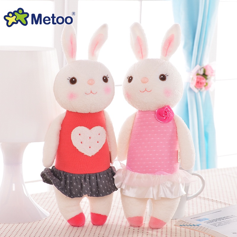 Original Metoo Toys 37cm Tiramitu Rabbit Plush Stuffed Toy Little White Rabbit Dolls Children s Holiday Gift Birthday Gifts Doll