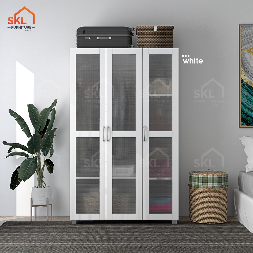 [50CM DEPTH] 4FT 3 Doors Wardrobe/Clothes baju tiga