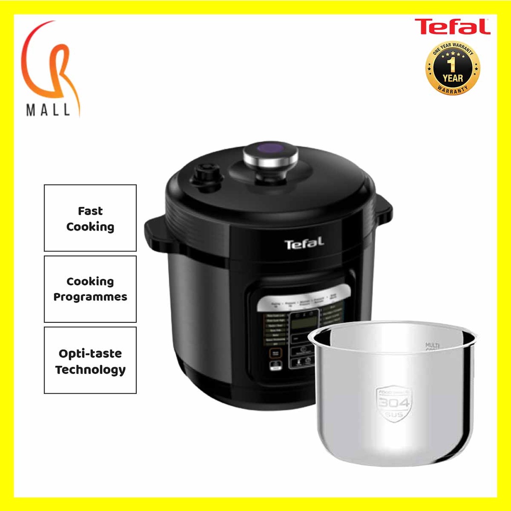 Tefal Home Chef Smart Multicooker (Pressure Cooker) with Inner Pot, CY601D+XA622D