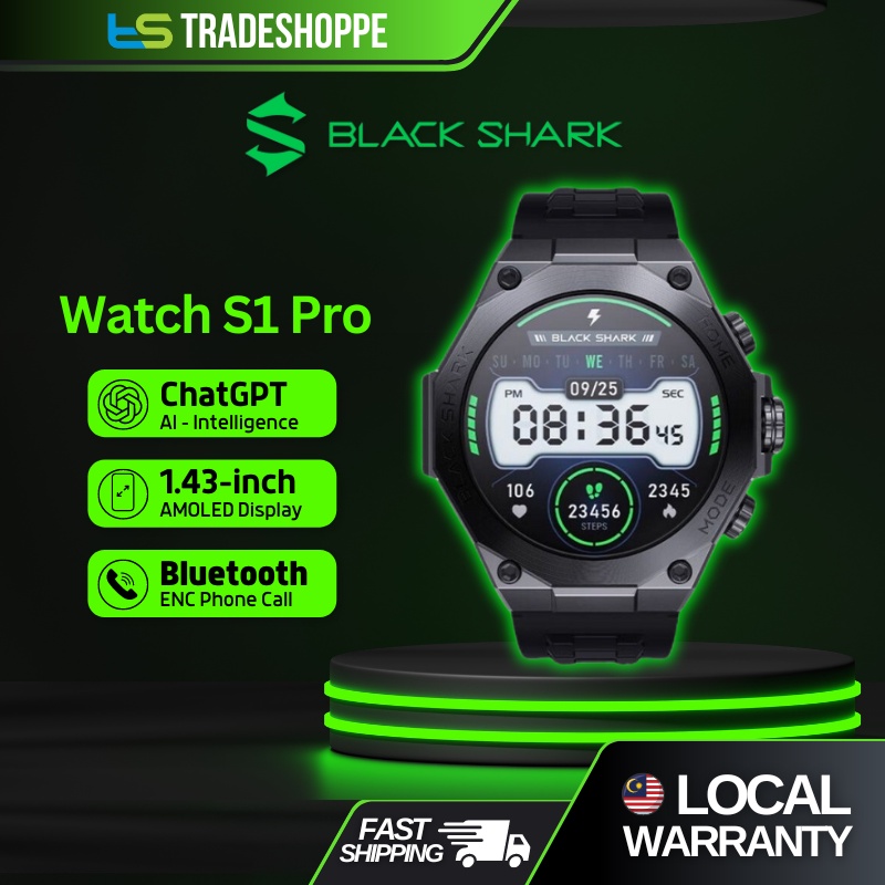 (New Arrival) Black Shark Smartwatch S1 Pro 1.43" AMOLED Display, AI