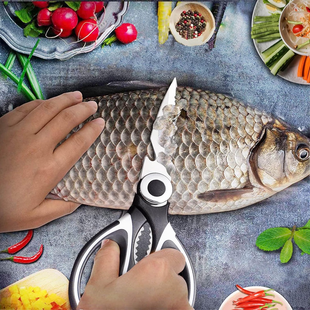 Panda Strong Stainless Steel Scissors Chicken Bone Scissors Gunting ...
