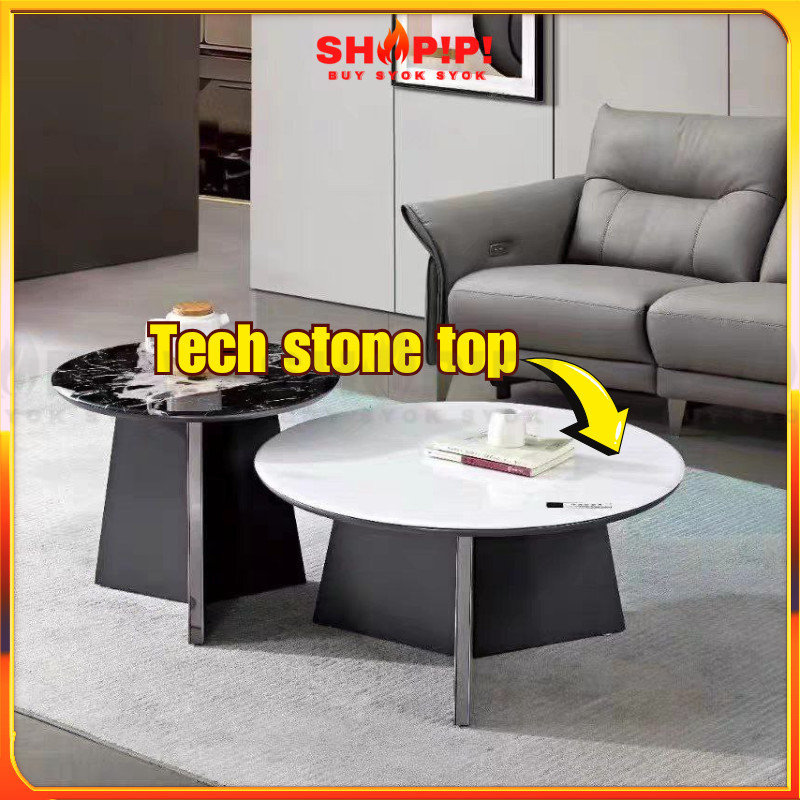 Shopipi 2in1 Tech Sintered Stone Coffee Table Living Room Marble Table ...
