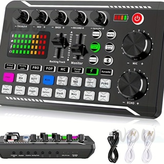 Streaming Audio Mixer, Audio Interface With Pro-Preamp, Bluetooth, Built-In  Battery, Noise Cancellation, 48V Phantom Power For Live Streaming, Podcast  Recording, Gaming Caster Amc2 Neo