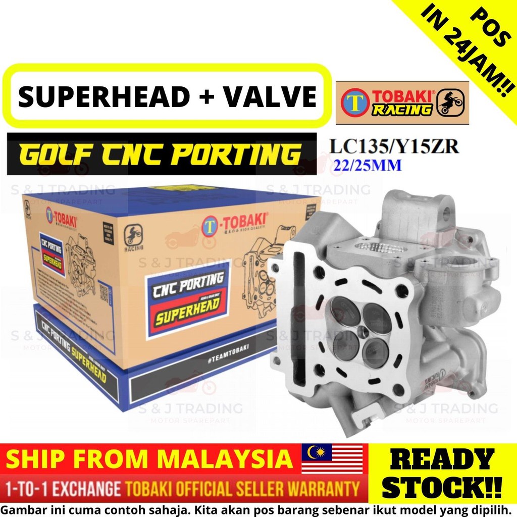 LC135/ Y15ZR TOBAKI GOLF CNC PORTING SUPERHEAD WITH VALVE RACING ROCKER