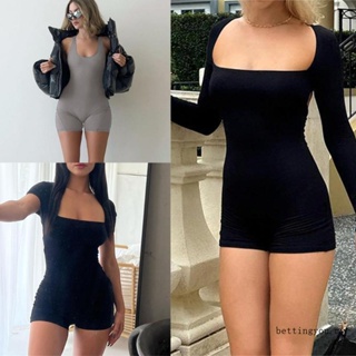 bettingyou ʚ ɞ Solid Color Bodysuit Soft Breathable Female Shapewear Tummy  Control Bodycon Jumpsuit for Fitness Yoga Wor