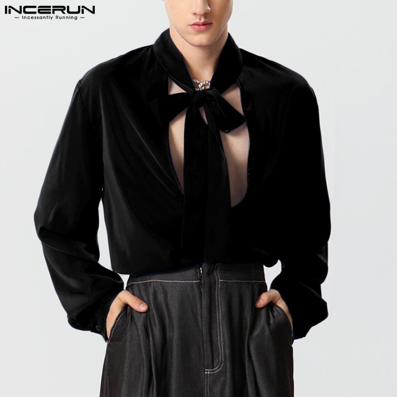 Daiiibabyyy  Sexy Vintage Solid Color V Neck Backless High-waisted Long Sleeved Pleated Women's Fashion Casual Short Dress Hottie Outfit main image 0