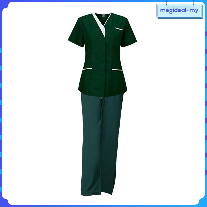 [MEGIDEALMY] Women Scrubs Sets Nursing Uniforms Nurse Uniforms Nurse
