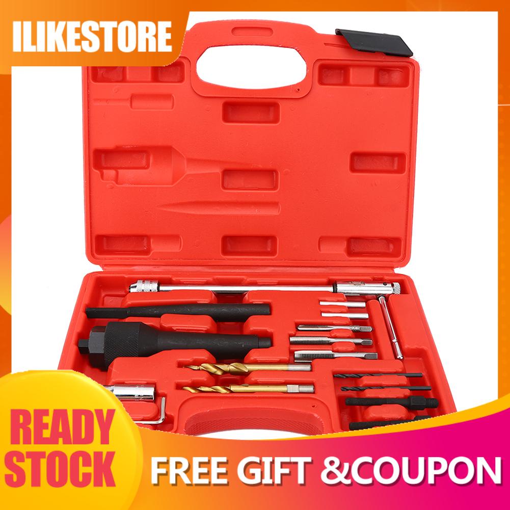 Ilikestore Broken Glow Plug Extractor Portable Tool Kit 16Pcs Durable