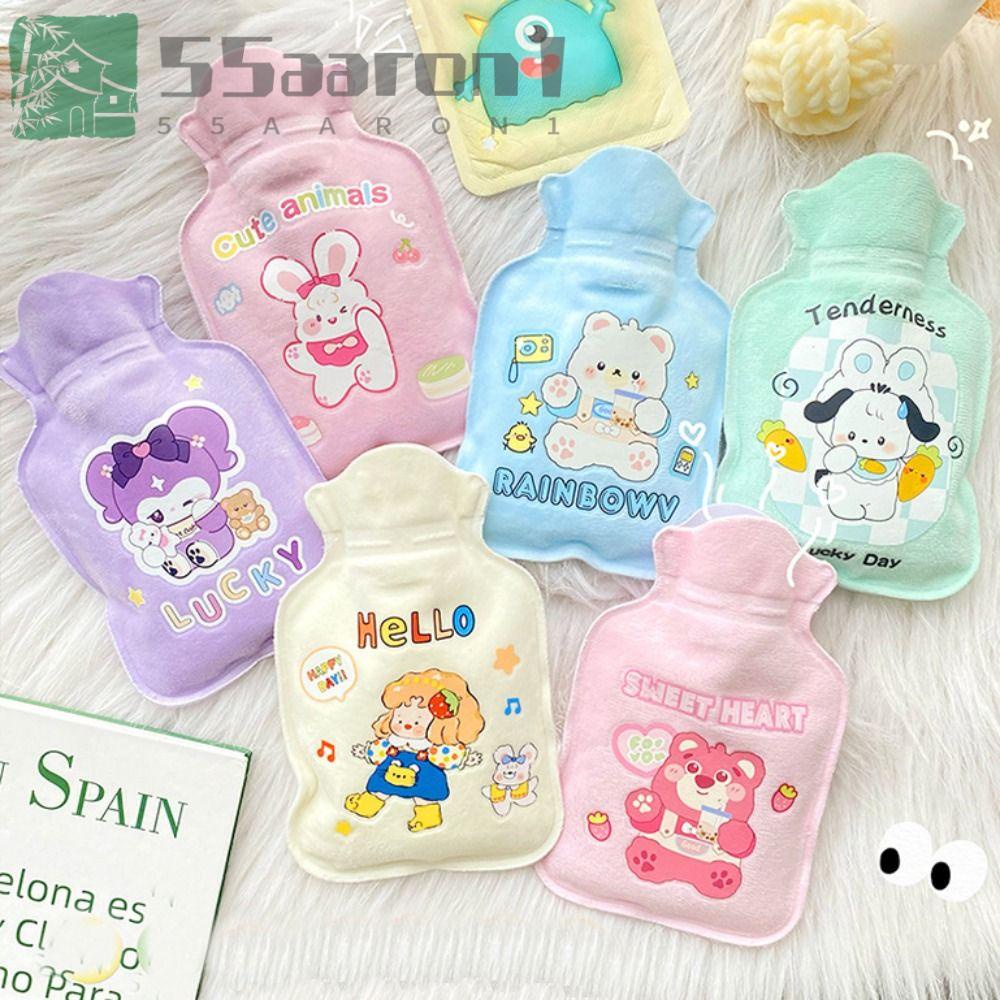 AARON1 Hotwater Bottle, Cartoon Flocked Cute Hot Water Bag, Gifts
