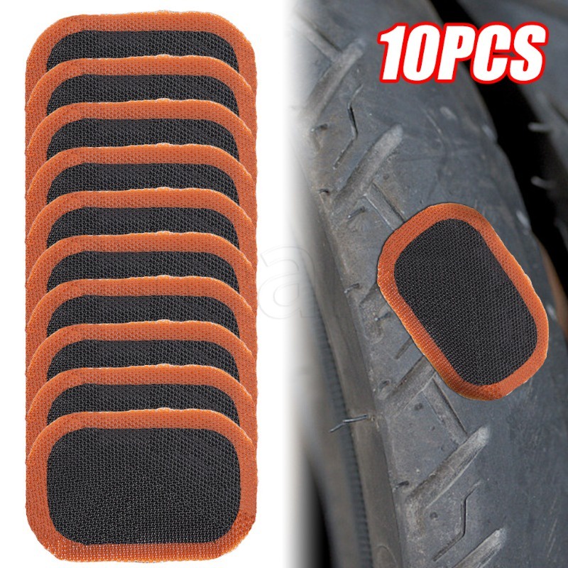 10Pcs Motorcycle Tyre Patching Repair Accessory / Portable No Glue Boat