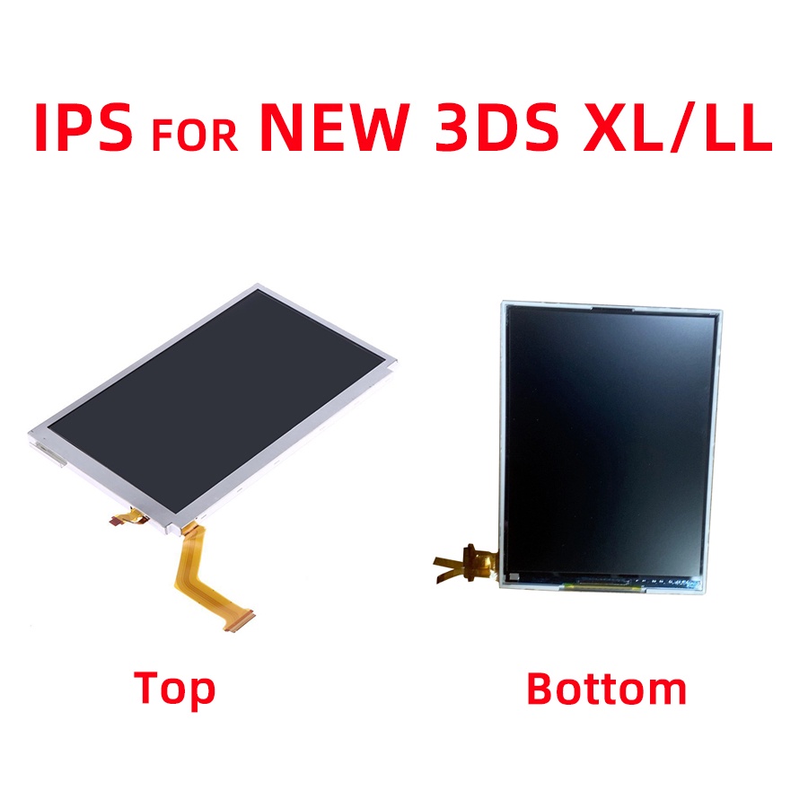 IPS LCD FOR NEW 3DS XL LL upper and lower screens new 3dsxl top screen ...