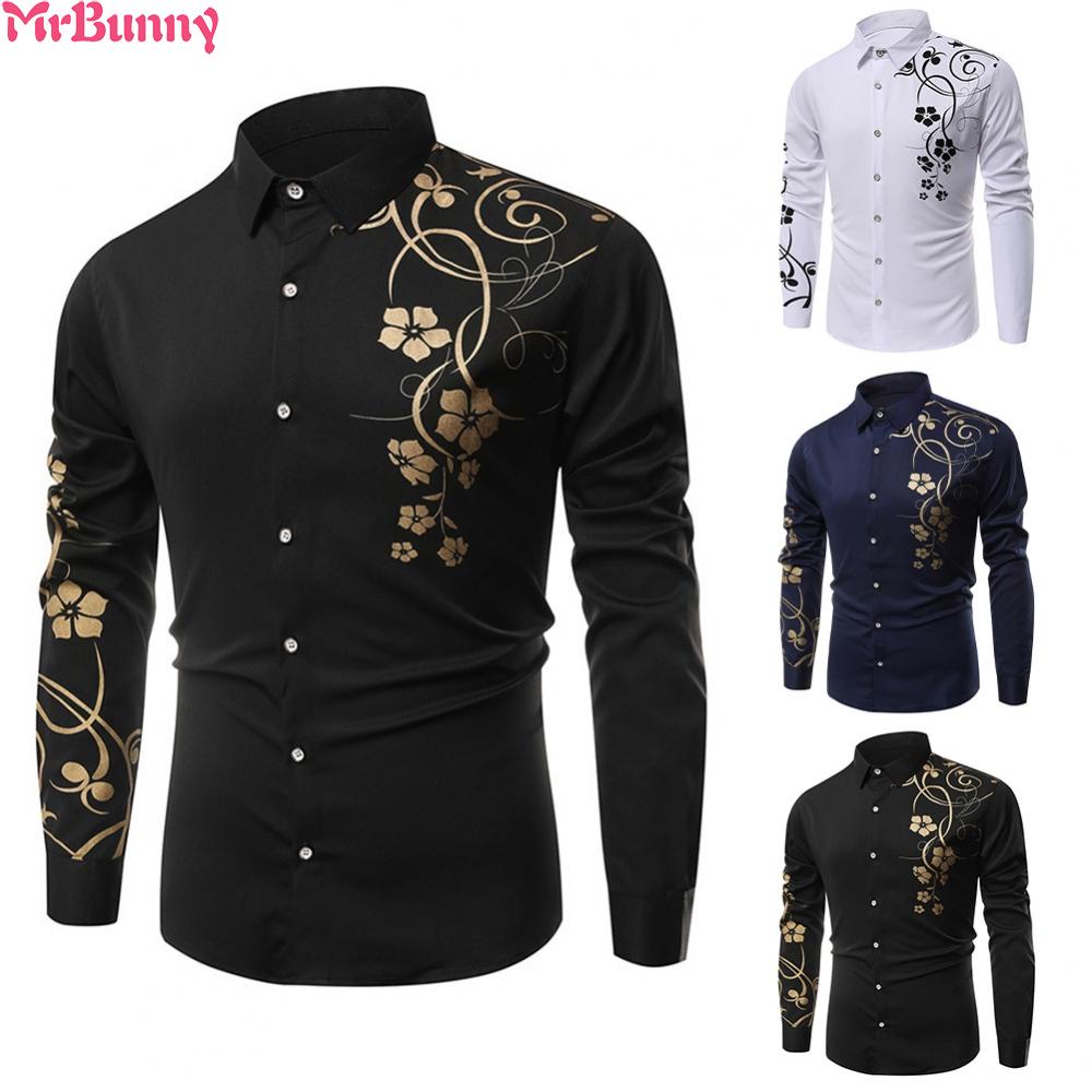 【MRBUNNY】Shirt Casual Collared Dress Formal Four Seasons Men Mens ...