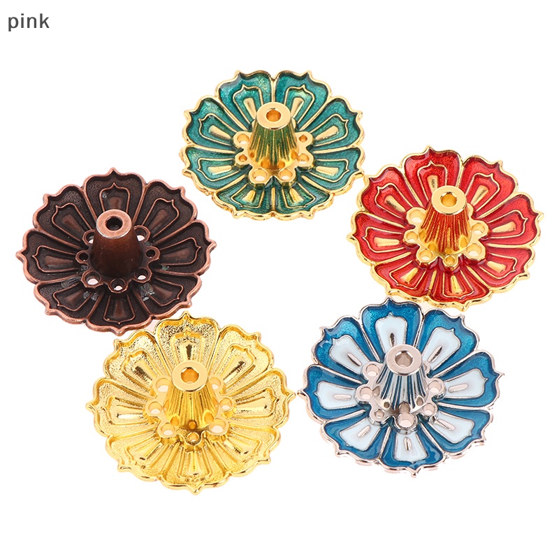 wen 1Pc Lotus Alloy Incense Burner Stick Holder Home Buddhism Line ...