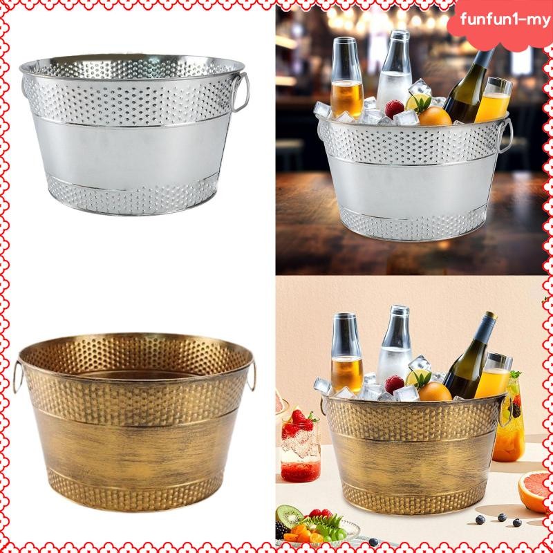 [FunfuneeMY] Ice Bucket Drink Storage with Carry Handles Round ...