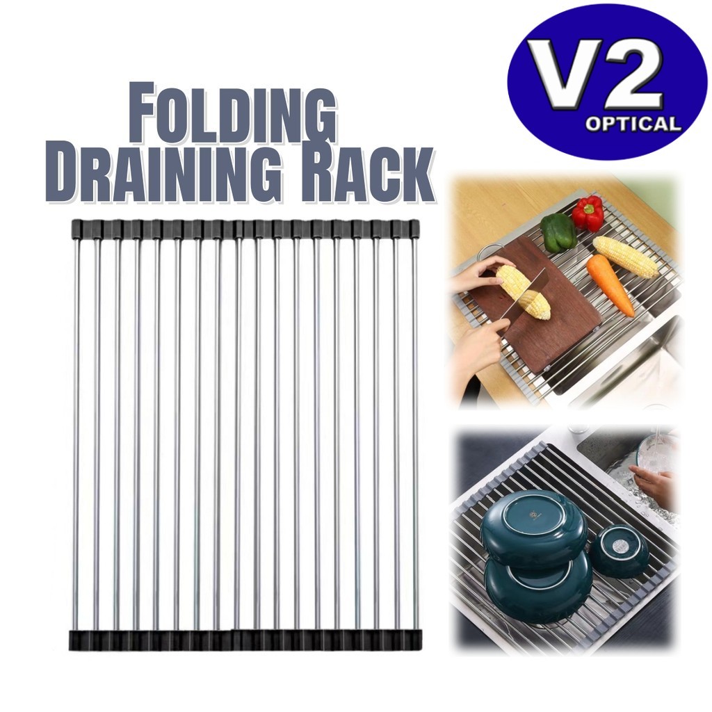 Roll Up Foldable Drying Rack Extra Long Stainless Steel Multipurpose ...