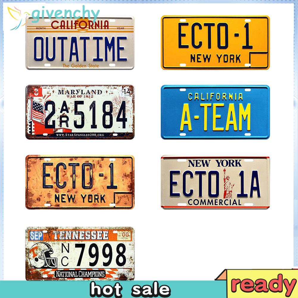 License Plate Metal Tin Sign Plaque for Bar Pub Club Garage Retro Decor ...