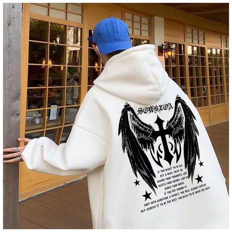 Angel wing hoodie hot sale plus size