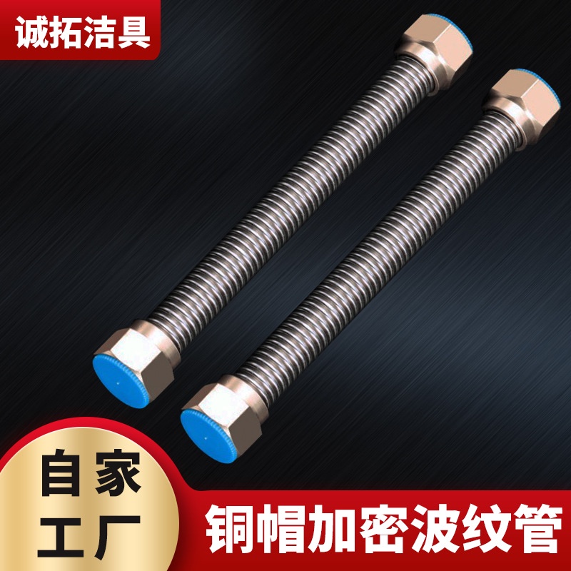 4 Points Water Heater Connection Hose 304 Stainless Steel Encrypted All