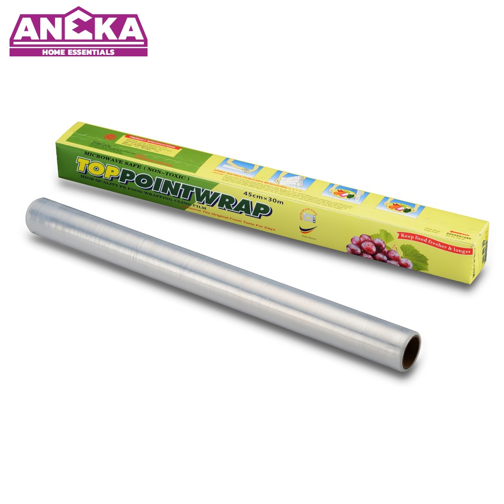 High Quality PE Food Wrapping Cling Film NonToxic Microwave Safe (45cm x 30m) Shopee Malaysia