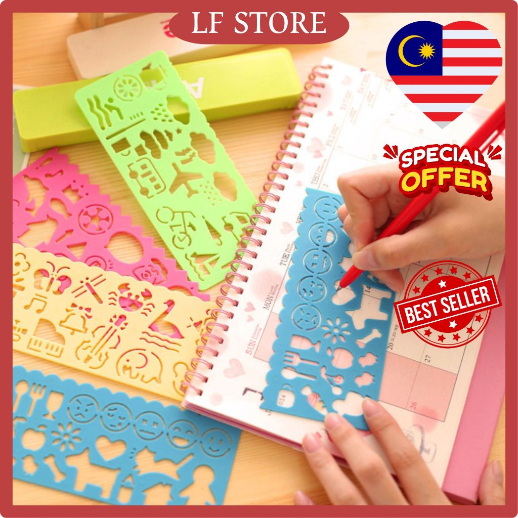 Children Sketch Ruler Art Painting Drawing Ruler School Supplies ...