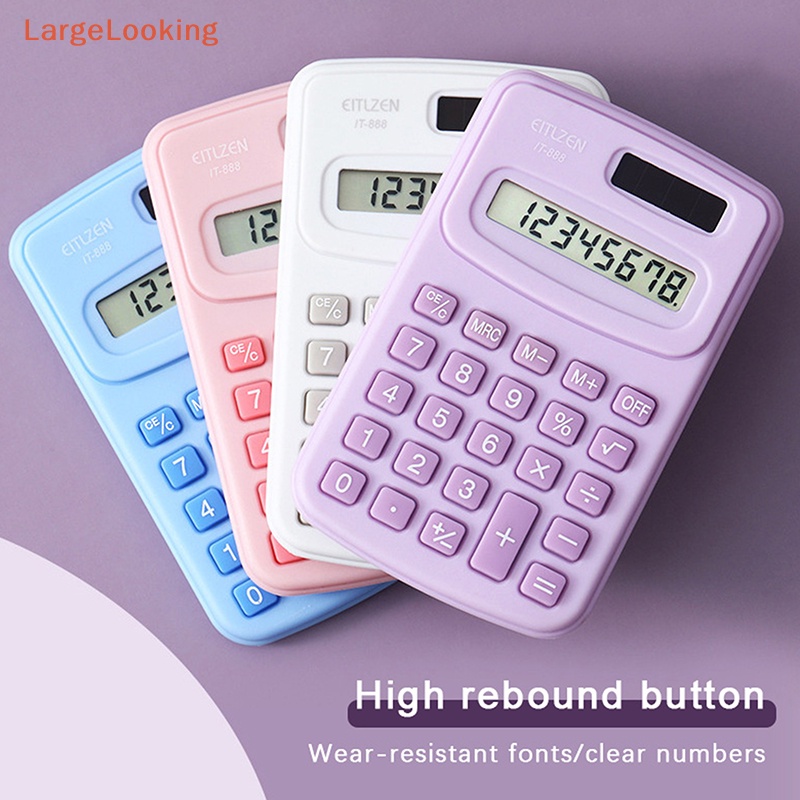 [LargeLooking] Small Solar Calculator Portable Calculator Cute 8 Digits ...