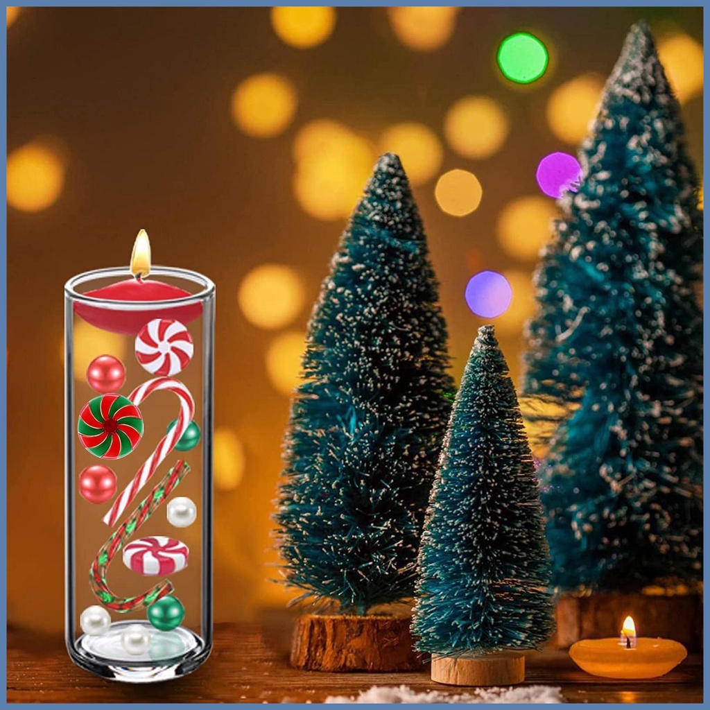 Christmas Vase Filler Beads Floating Pearls And Candy Canes Floating