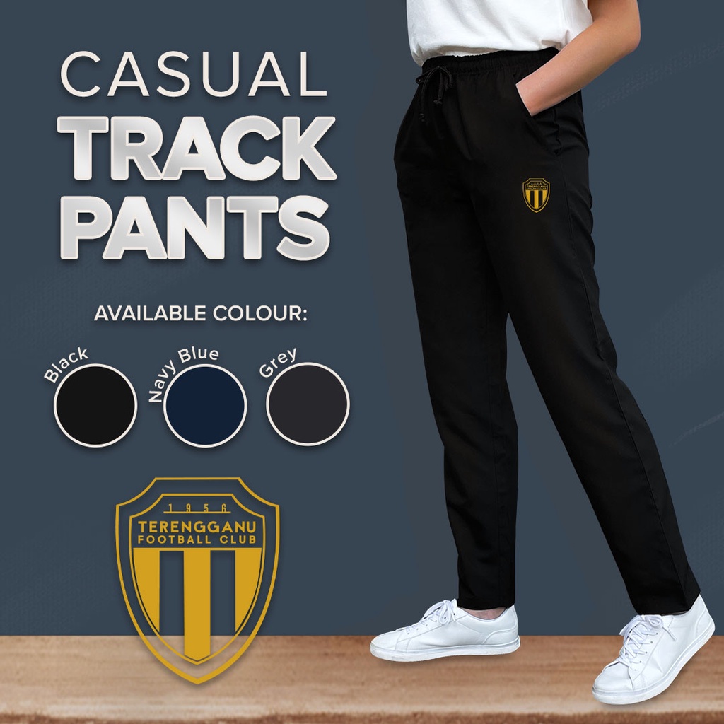 TERENGGANU FC Football Smart Casual Straight Cut Tracksuit Gym Seluar Sukan Track Bottom Long Pants Joggers Mens Unisex Shopee Malaysia