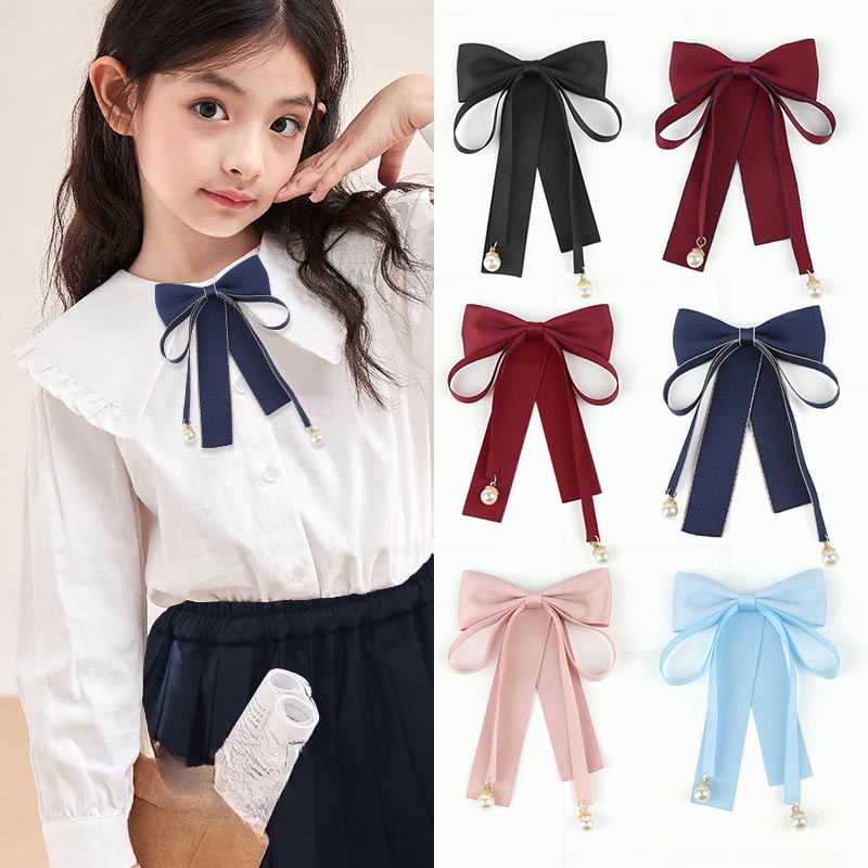 Children's Bow Tie with Safety Pins on the Back Girls Baby Performance