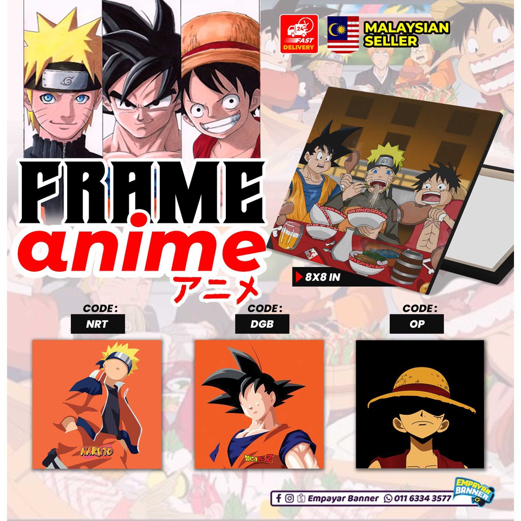 FRAME CANVAS ANIME / POSTER ANIME / WALL FRAME DECO ANIME | Shopee Malaysia