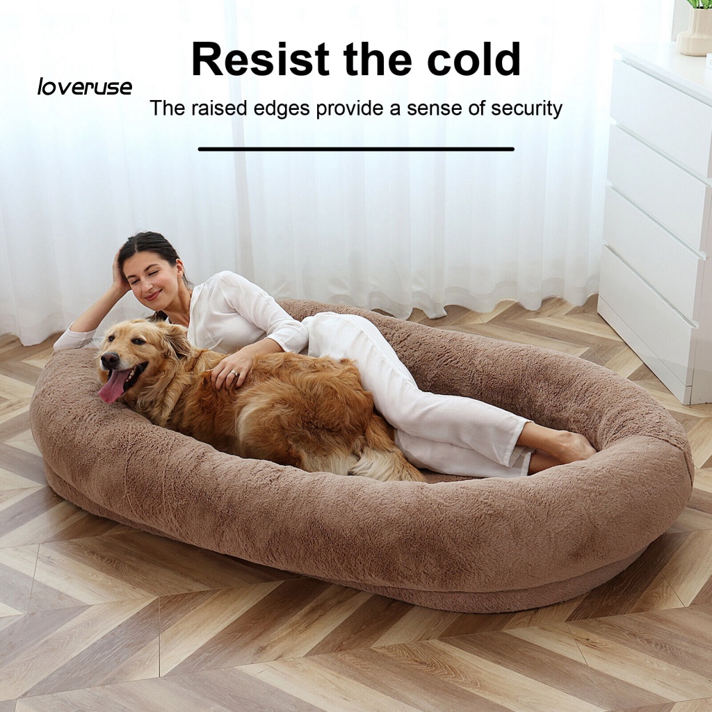 LO High quality Fibers Dog Bed Ergonomic Human and Dog Bed Large Ergonomic Dog Bed with Pocket Design Comfortable High elastic Sponge Bed for