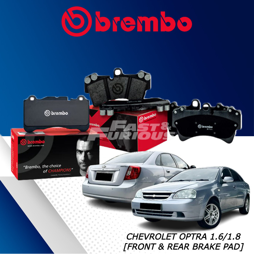 BREMBO CHEVROLET OPTRA 1.6 / 1.8 FRONT (DEAPN) & REAR (BELAKANG) BRAKE ...