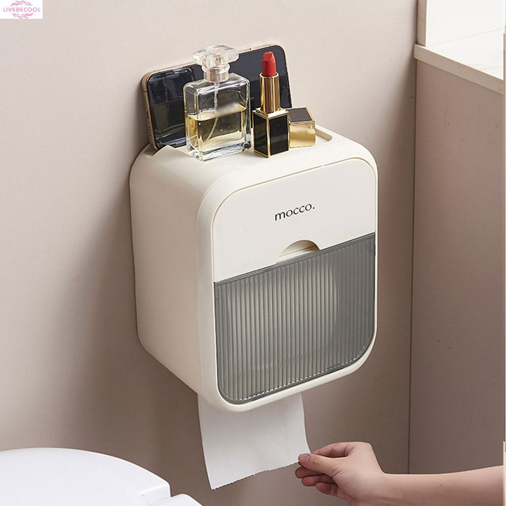 Wall Mounted Toilet Tissue Box Toilet Paper Roll Tissue Box Holder