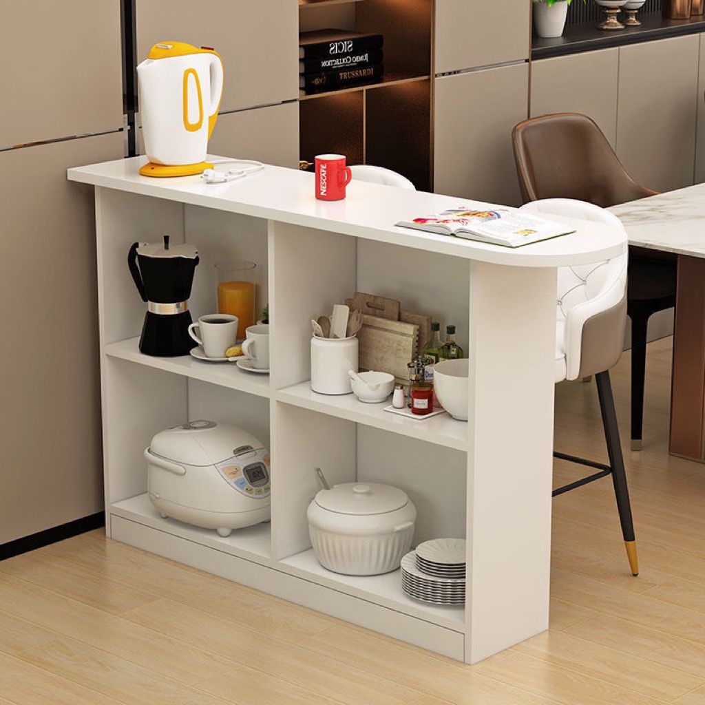 Kitchen Island Dining Table Meja Makan Bar Table Storage Cabinet