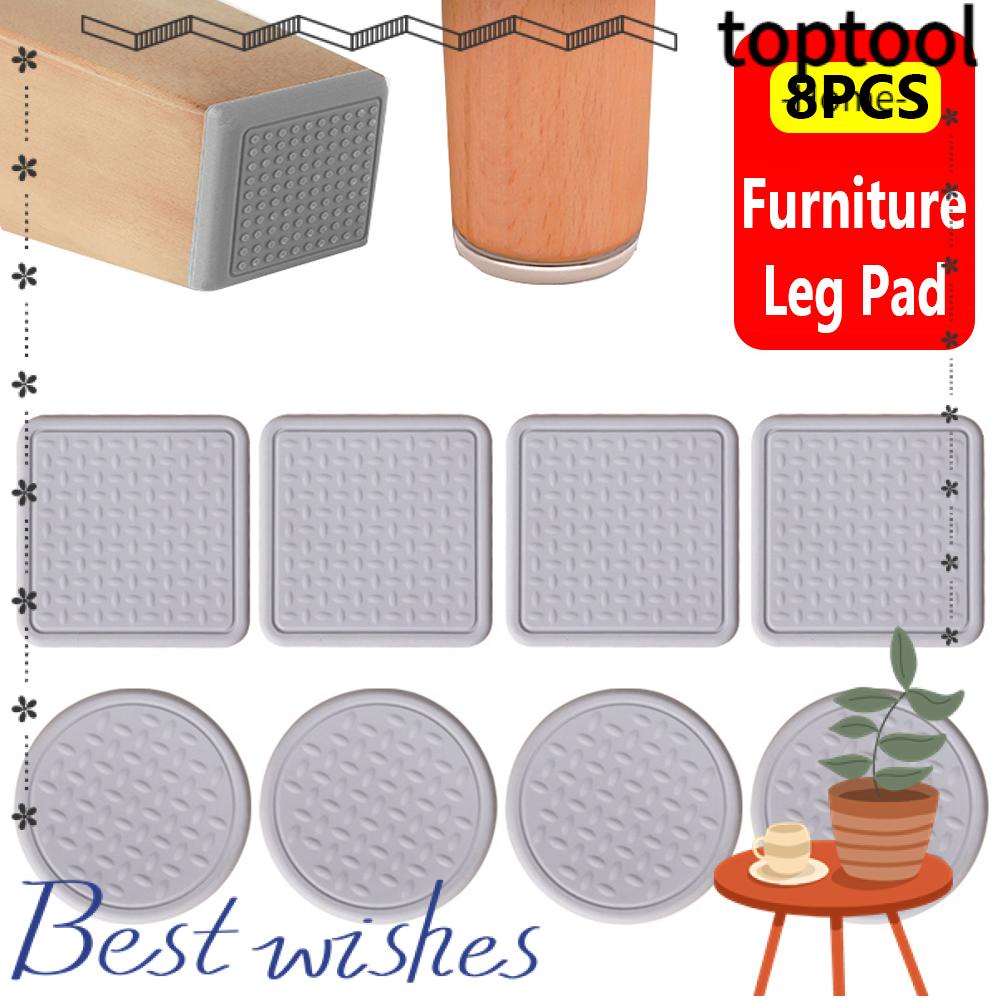 TOPTOOL 8PCS Furniture Leg Pad Home Table Leg Caps SelfAdhesive Sofa