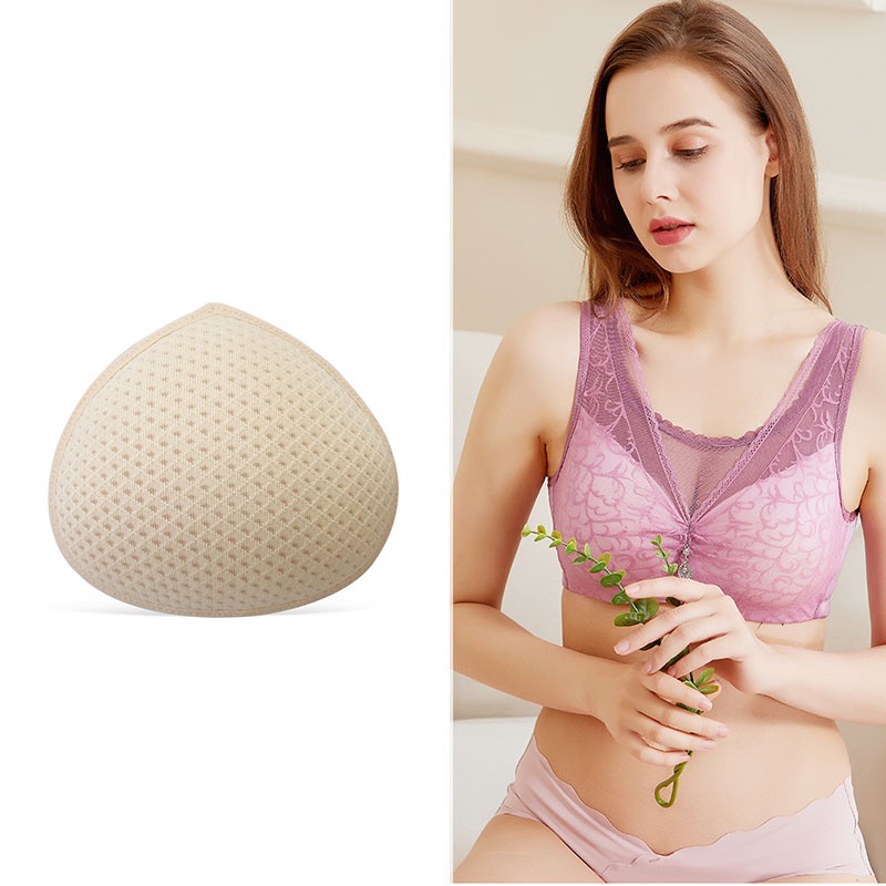 One Piece Triangle Granular Silicone Breast Forms Breast Prosthesis For