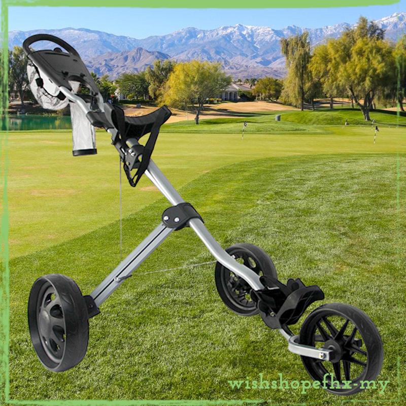 3 Wheel Golf Push Cart Folding Size Golf Cart Walking