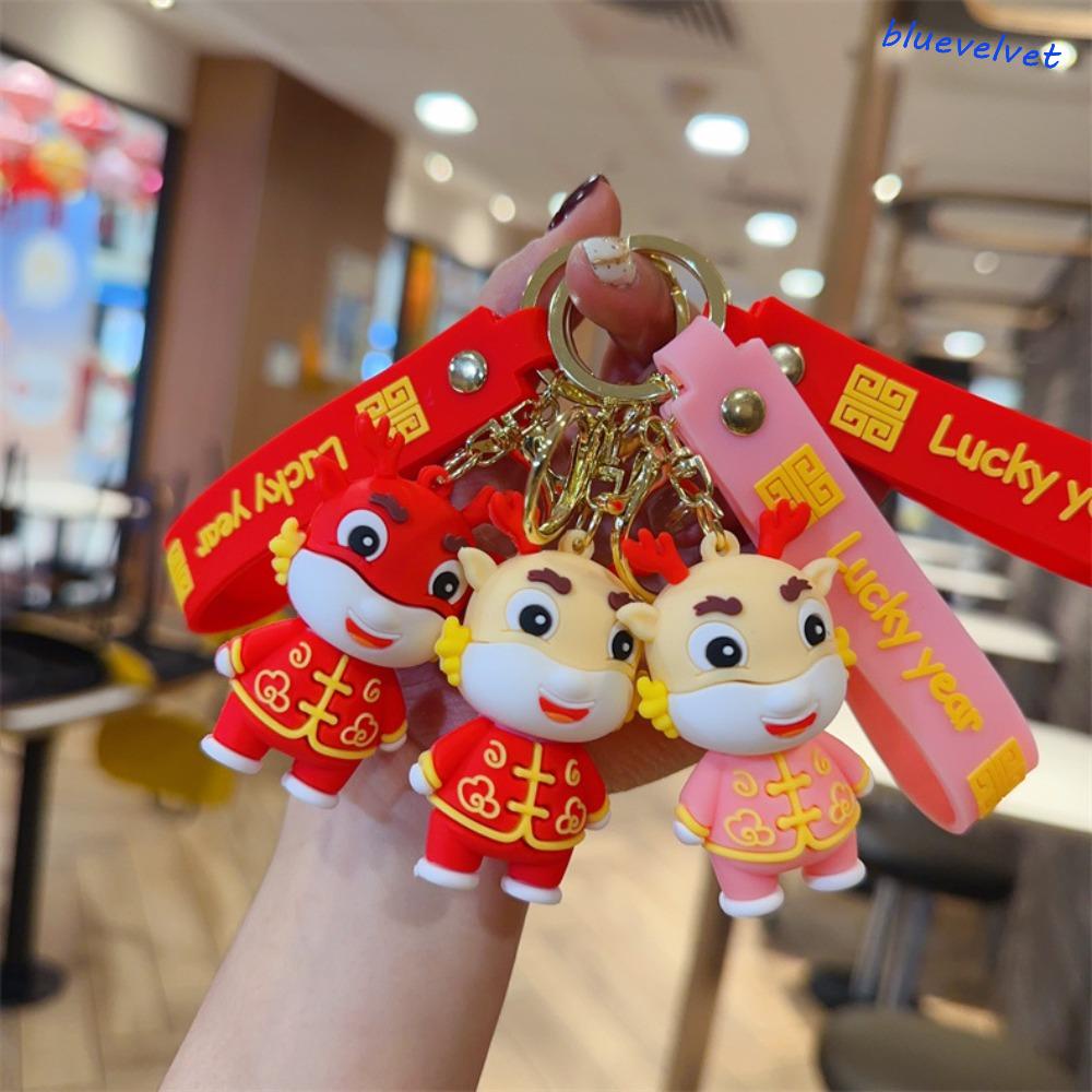 BLUEVELVET Dragon Year Keychain, Zodiac 2024 2024 New Year Dragon Key