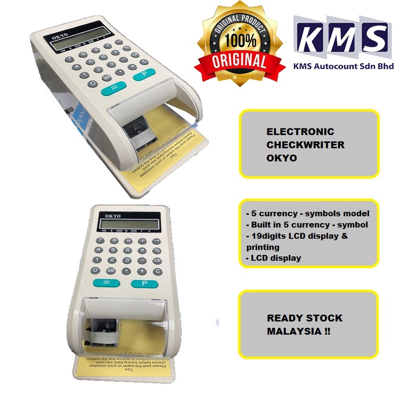 OKYO Security Emboss Cheque Writer 300 - 16 Digits (cheque printing ...