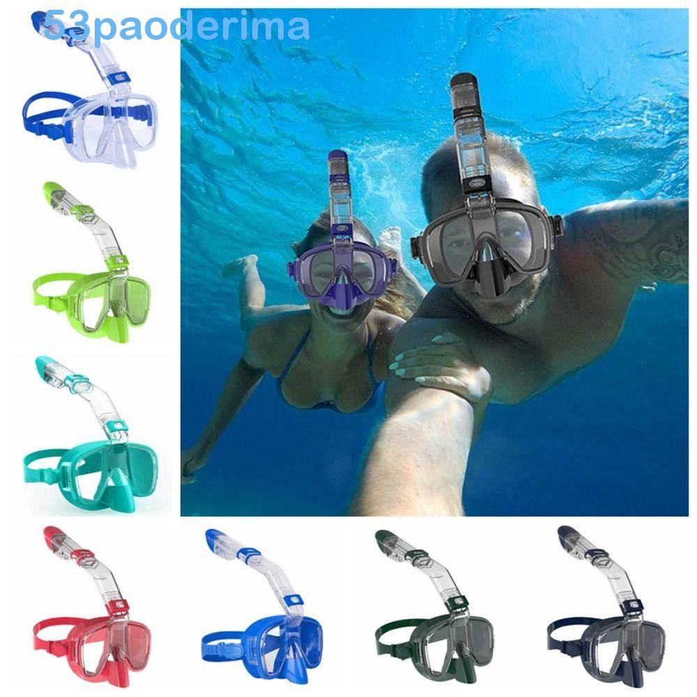 PAODERIMA Snorkel Mask Set, Anti-Fog Waterproof Diving Masks ...