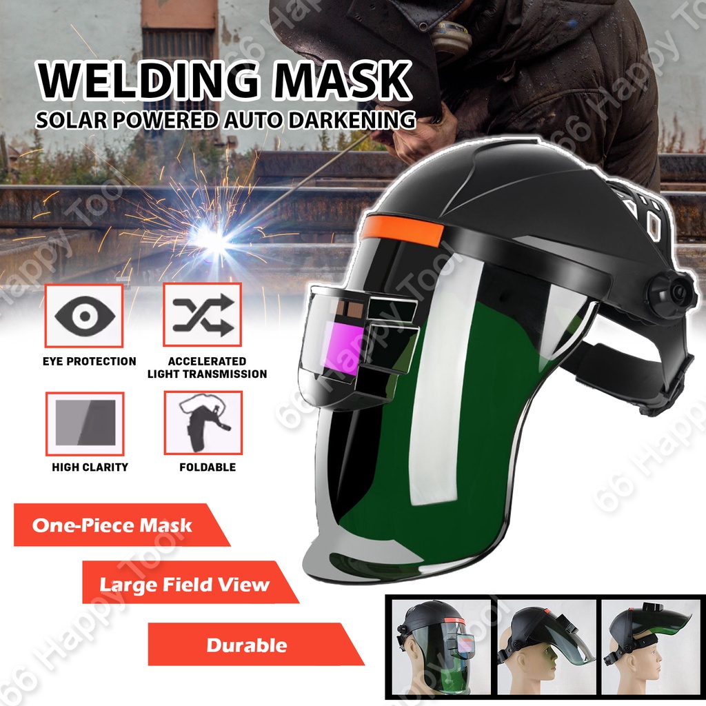 Welding Mask Solar Powered Auto Darkening Protective Eye Protection ...