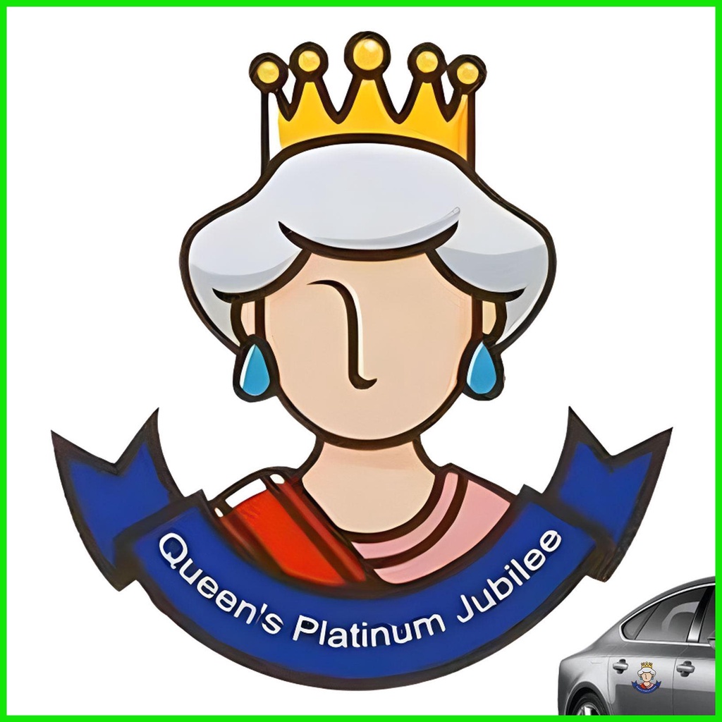 Queen Elizabeth II Automotive Sticker Platinum Jubilee Stickers and ...