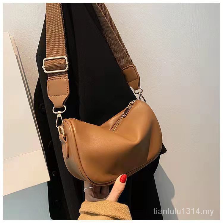 Hobo bag women Korean style shoulder bag leather sling crossbody bag
