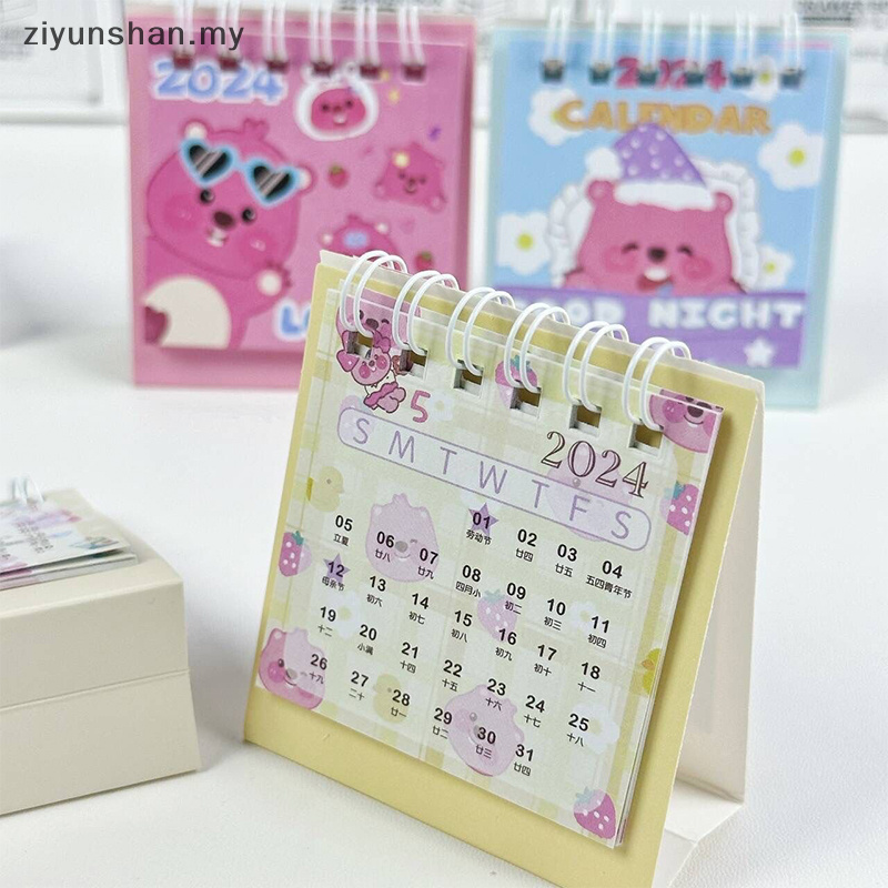 Ziyunshan Loopy Little Beaver Desk Calendar Mini 2024 Cartoon Standing 