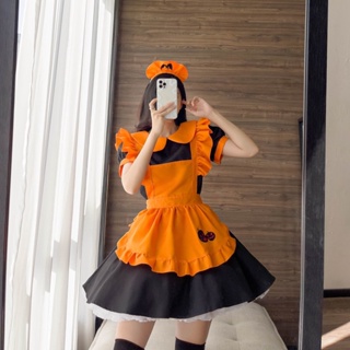 Women French Maid Fancy Dress Costume Outfit Waitress Uniform Plus Size