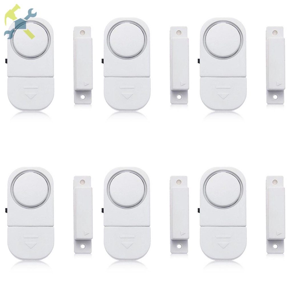 6Pcs Wireless Door And Window Entry Alarm Set Battery Operated Door