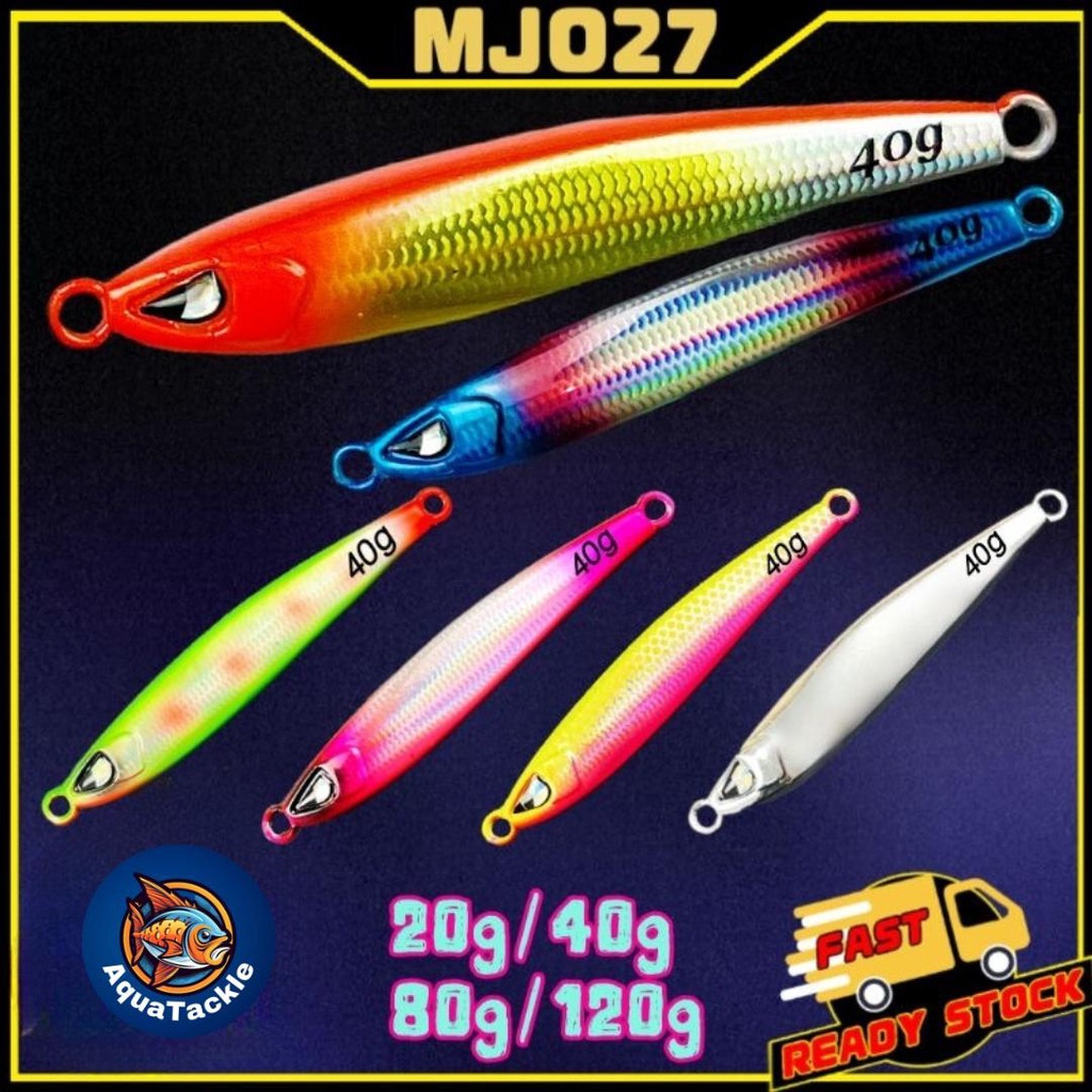AquaTackle - 【MJ027 X-Sardine】Micro Jig Fast Jig 20g/40g/80g/120g Metal ...