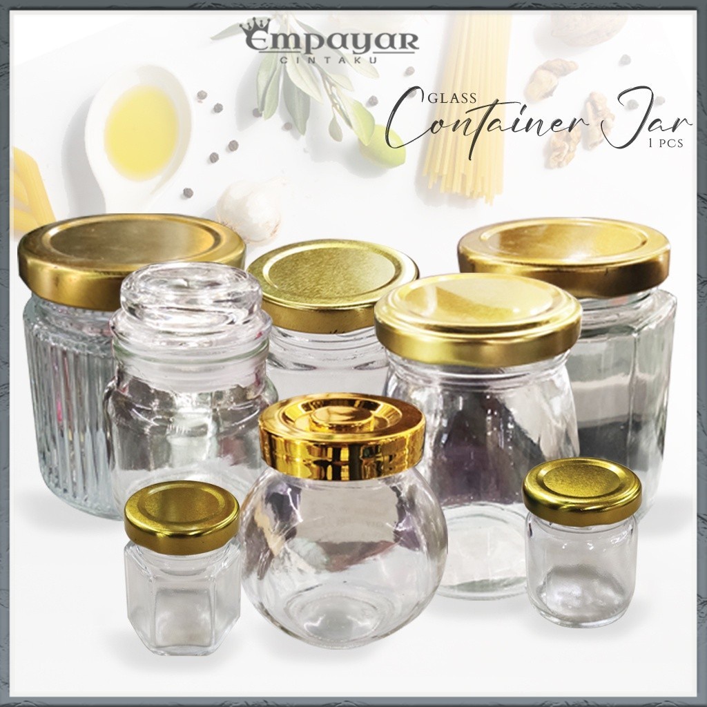 1PC-GLASS CONTAINER JAR/SAUCE JAR/MINI JAR/MULTIPURPOSE CONTAINER ...