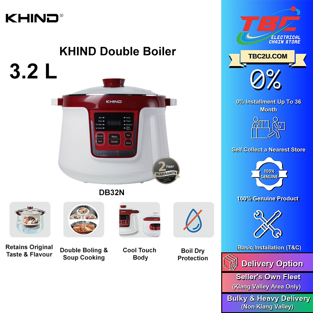 KHIND 3.2L DOUBLE BOILER DB32N Shopee Malaysia