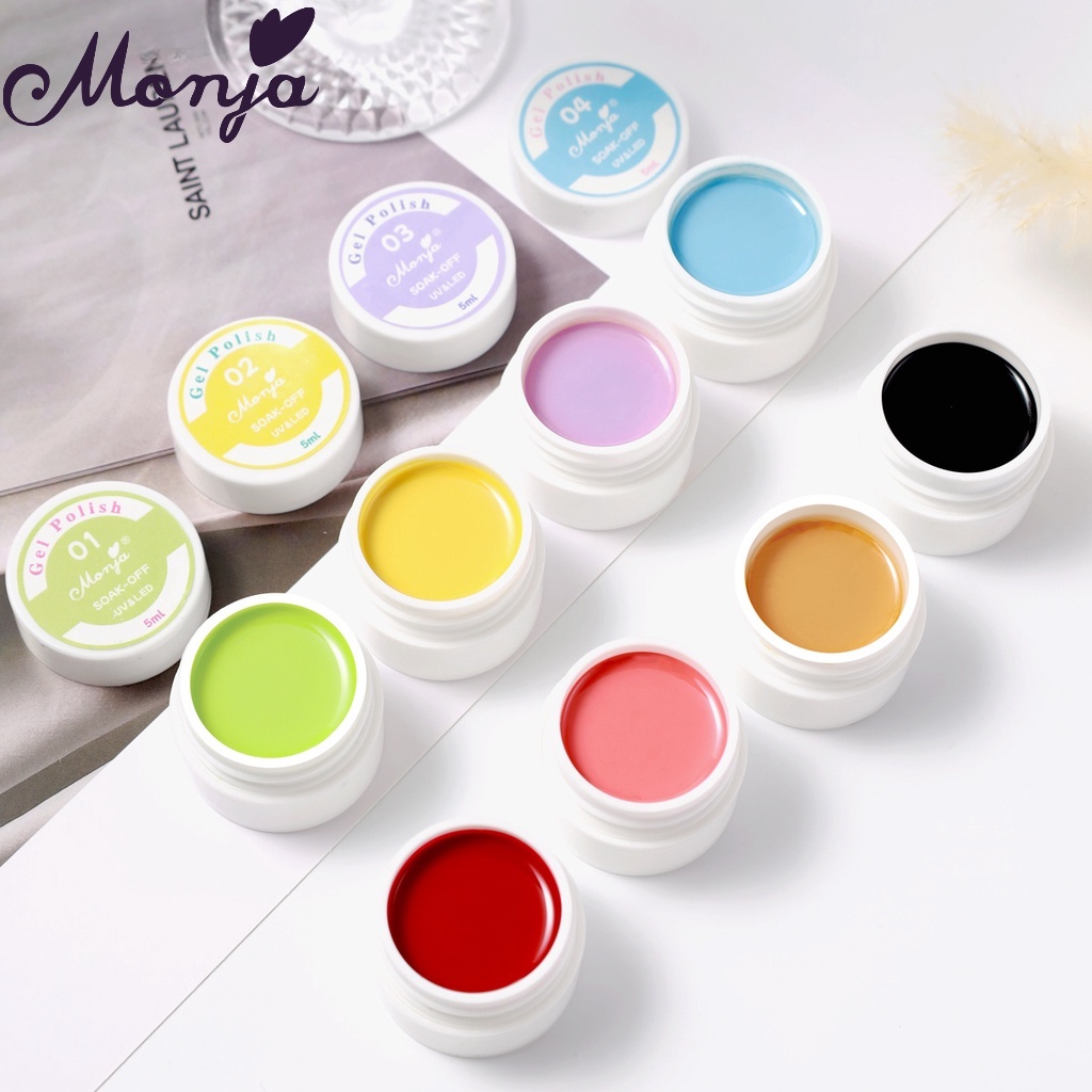 Monja 5ml Nail Painting Gel Nail Polish Art Design Nail Color Painting ...